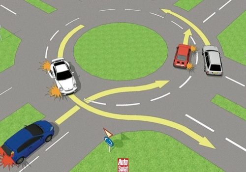 Na dwupasmowym rondzie cwaniak ma lepiej. 