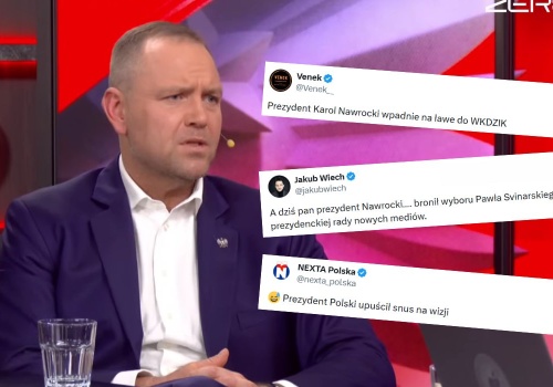 Prezydent Nawrocki odwiedził Kanał Zero, wypadł mu snus i obiecał, że udowodni, że wyciska 150 na ławce