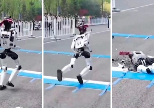 Dziwny wypadek na próbie półmaratonu. Zawodnik po prostu rozpadł się na kawałki