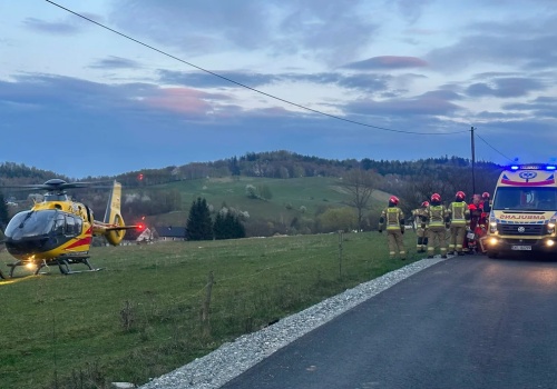 Romanowo - tragiczny wypadek motocyklisty