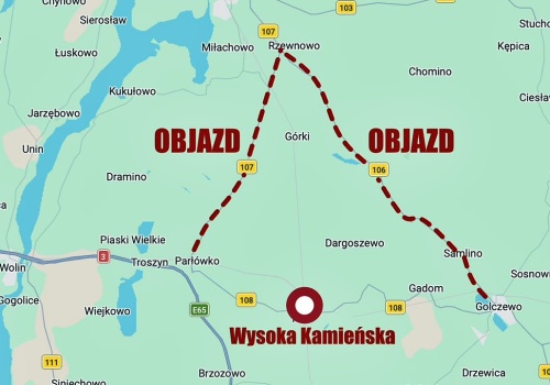 Zamknięty przejazd, będą wielokilometrowe objazdy