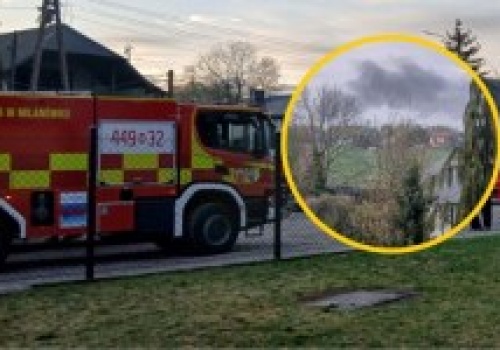 Chmura dymu i wybuchy. Duży pożar w Grodzisku Mazowieckim