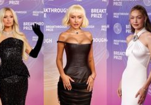 Znane twarze brylują na gali Breakthrough Prize: posągowa Paris Hilton, ODMIENIONA Christina Aguilera i inni (ZDJĘCIA)