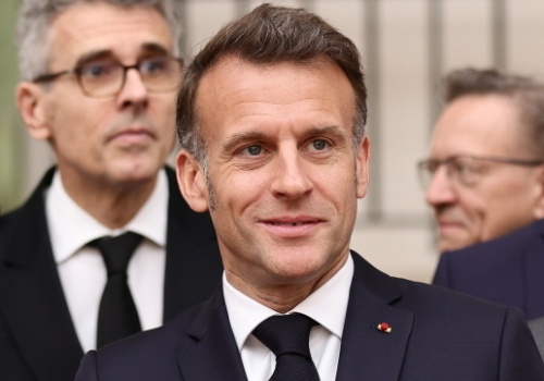 Prezydent Francji Emmanuel Macron przyjeżdża do Gdańska