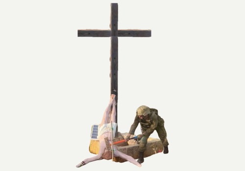 Izraelski żołnierz niszczy rzeźbę Jezusa. Sytuacja chrześcijan w Libanie jest dramatyczna