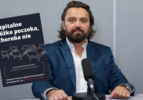 Szpitale powiatowe protestują przeciwko cięciom w NFZ. Łukasz Jasek, prezes OIL w Łodzi, gościem RŁ