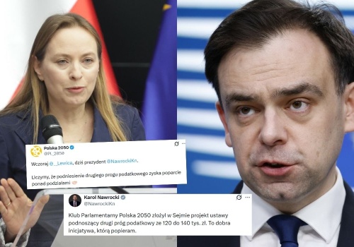 Polska 2050 chce podnieść drugi próg podatkowy, a minister finansów mówi, że nie chce