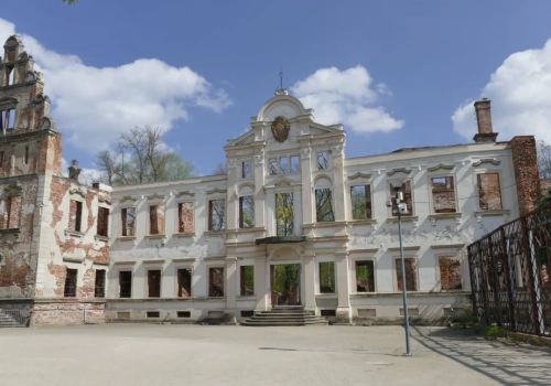 Ruiny pałacu w Żmigrodzie. Tu planowano upadek Napoleona