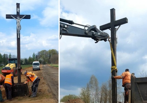 Krzyż przy ul. Rubinowej w Miasteczku Śląskim zdemontowany. Wiemy, co się z nim dzieje