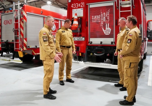 Komendant wojewódzki PSP sprawdził gotowość jednostek w powiecie cieszyńskim