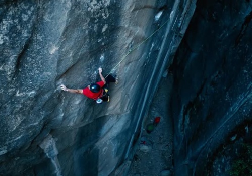 Jacopo Larcher i filmowe kadry z przejścia trada „Bon Voyage” 9a
