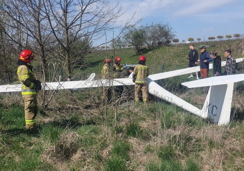 Awaryjne lądowanie szybowca w Bielsku-Białej