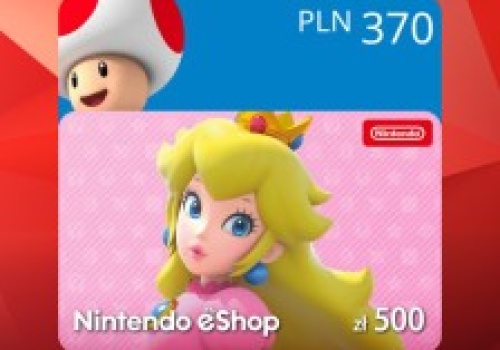 Doładowanie 370 PLN do Nintendo eShop za 332,80 zł, 500 PLN za 451,89 zł w Kinguinie