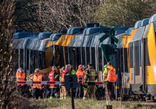 Katastrofa kolejowa w Danii. Zderzyły się dwa pociągi, jest wielu rannych