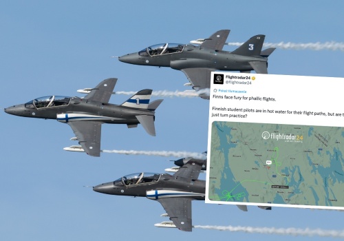 Kadeci fińskich sił powietrznych dostali ochrzan za rysowanie siurków na niebie