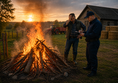Rozpalenie ogniska na działce? Tak, ale rolnik musi uważać