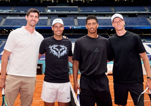 Nadal, Sinner, Bellingham i Courtois łączą siły na przyjacielski rajd tenisowy na Bernabéu