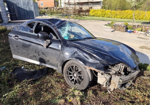 Dachowanie auta. Było o włos od tragedii