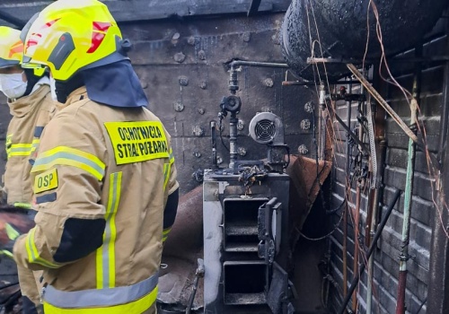 Paliła się kotłownia w Gminie Słupca