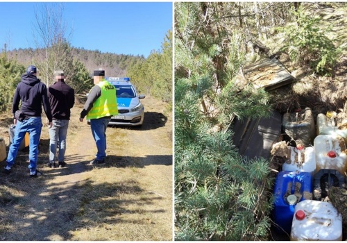 Włamywał się do pojazdów budowlanych i okradał je z paliwa, które zakopywał w lesie