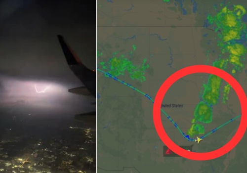 Samolot niemal w centrum tornada. Pasażerowie nagrali wyjątkowe sceny