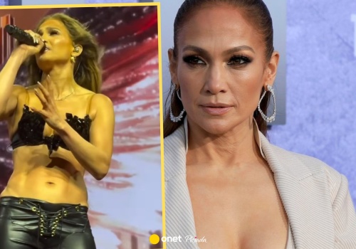 Jennifer Lopez w mikrobiustonoszu i skórzanych spodniach. 