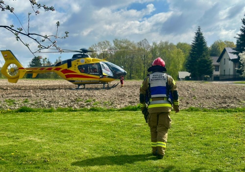 Interwencja służb w Bestwince. Na miejscu lądował śmigłowiec LPR