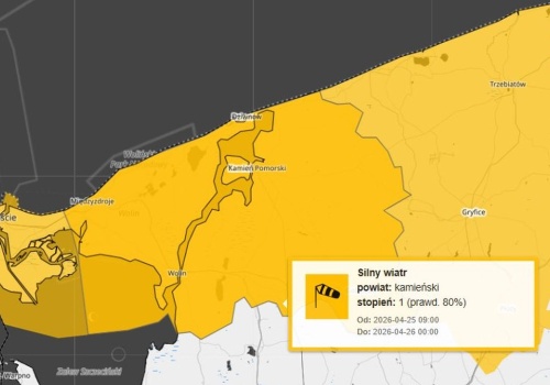 IMGW ostrzega przed silnym wiatrem na północy kraju