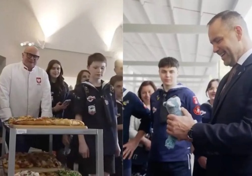 Prezydent dotrzymał słowa. Spotkał się z harcerzami na pizzy. I to w Pałacu Prezydenckim!
