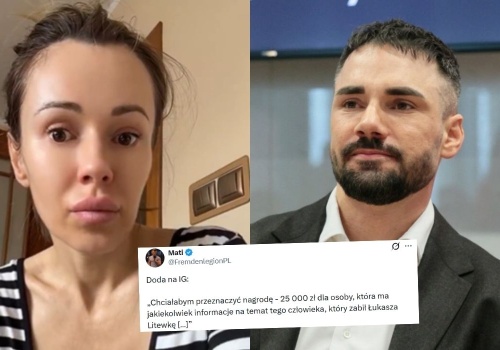 Doda ogłosiła 25 000 zł nagrody za informację 