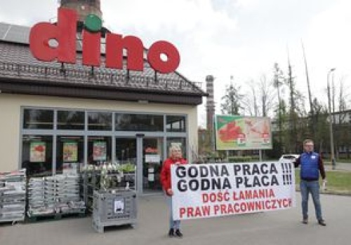 Strajk ostrzegawczy w Dino. 