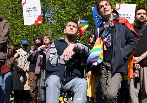 Polki i Polacy protestują. Duże emocje przed kancelarią Donalda Tuska