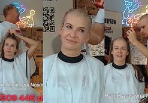 To nie koniec. Edyta Pazura też OGOLIŁA SIĘ NA ŁYSO! W zbiórce Łatwoganga właśnie stuknęło 50 MILIONÓW ZŁOTYCH