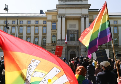 Protest przed kancelarią premiera. 
