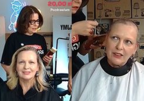 GOLENIA NA ŁYSO ciąg dalszy: Katarzyna Nosowska zasiadła na fotelu. Za maszynkę chwyciła Agata Kulesza!