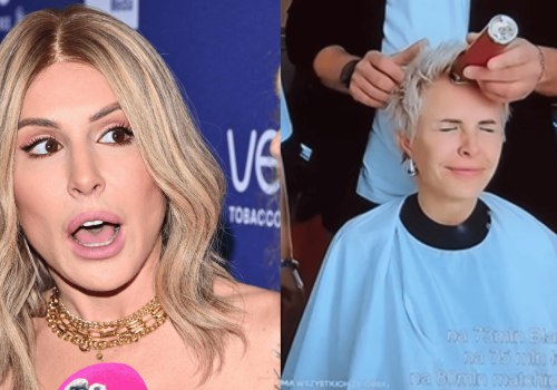 W środku nocy Blanka Lipińska też ogoliła się na łyso. 