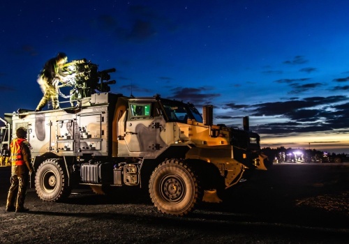 Nocne strzelania Piorunów i Popradów w Ustce