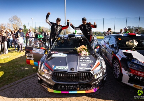 Jarek i Marcin Szejowie na podium 54. Rajdu Świdnickiego
