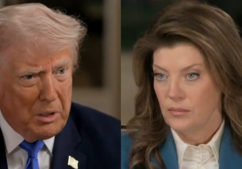 Trump obruszony pytaniem dziennikarki. 