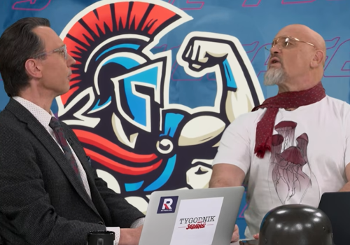 „Tak, tak, dalej popieram Tuska” – Sławomir Jastrzębowski parodiuje Andrzeja Seweryna. Zobacz film