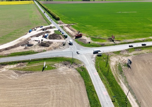 Trwają prace przy krajowej „trzydziestce piątce”. Do końca roku powstanie tam rondo