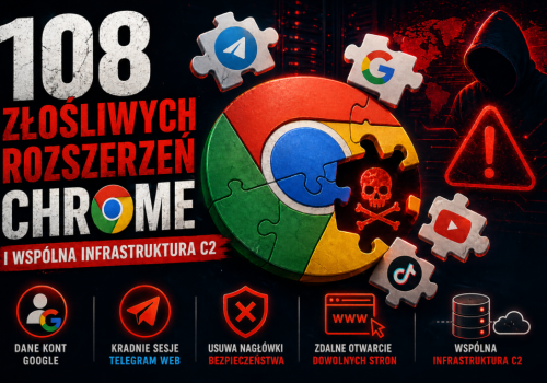 108 złośliwych rozszerzeń Chrome i wspólna infrastruktura C2