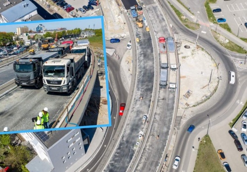 Tiry wjechały na nową estakadę w Opolu. Ale nie jest jeszcze otwarta