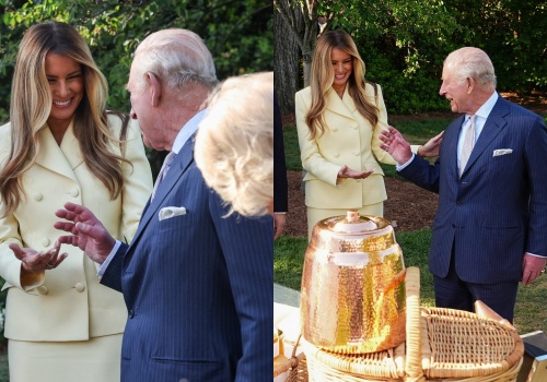 Król Karol III rozbawił Melanię Trump do łez. Mieli ubaw po pachy przy zwiedzaniu pasieki