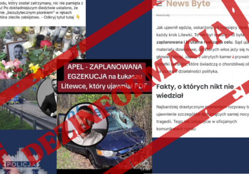 Policja z mocnym apelem: Stop dezinformacji w sprawie wypadku posła Litewki