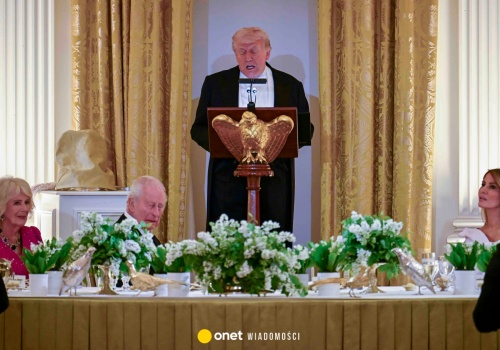 Donald Trump mówi o Iranie na kolacji z królem. 