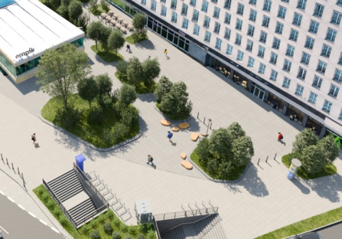 Szykują zazielenianie centrum Warszawy. Nowy plac obok Ronda Dmowskiego do jesieni