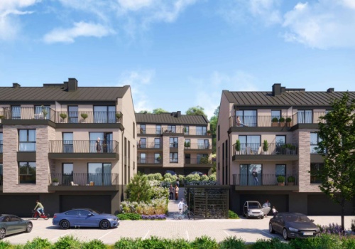 Kameralne budynki w otoczeniu lasu. Tak wygląda nowa inwestycja w Rumi