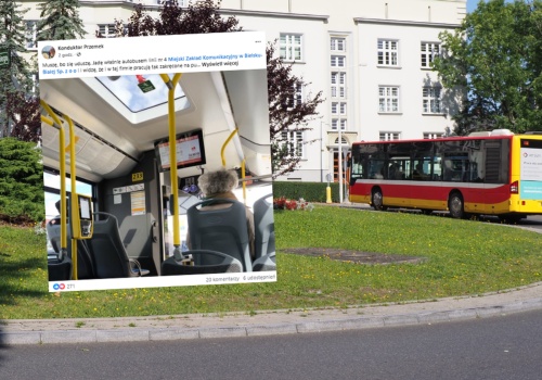 Pokazał zdjęcie z autobusu miejskiego. 
