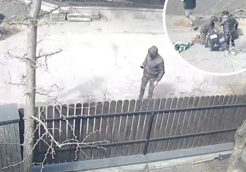 Usłyszał krzyk z sąsiedztwa. Wybiegł na drogę. Pokazano nagranie